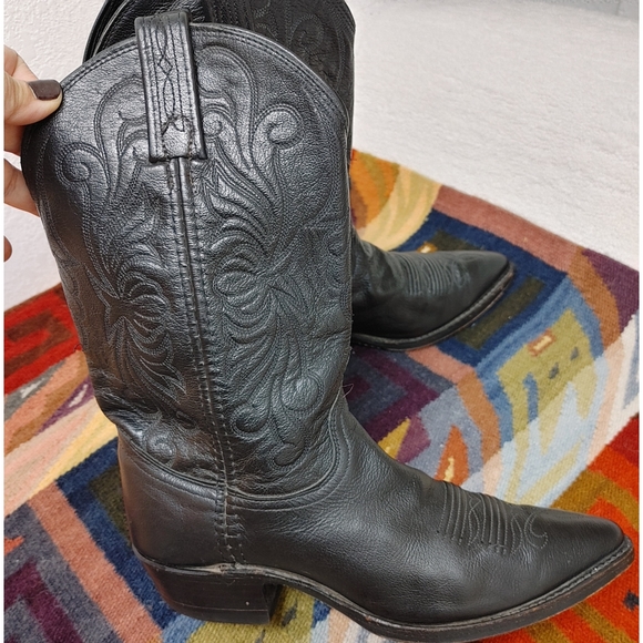 Dan Post Shoes - Dan Post Black Western Cowboy Boots Size 6.5
